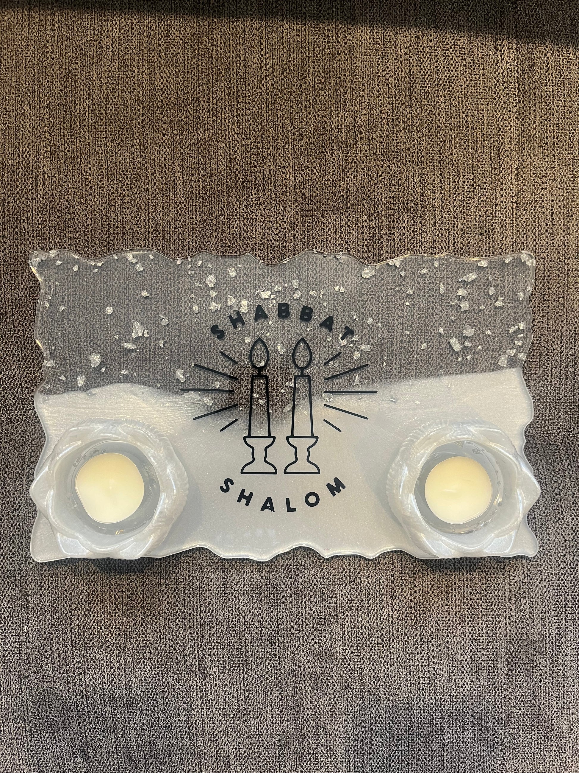 Shabbat Candle Tray